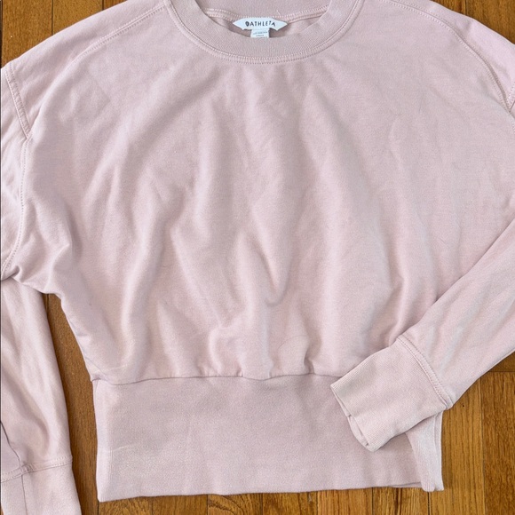 Athleta Light Pink Sweatshirt Size Small - Picture 2 of 6